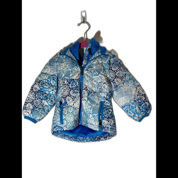 Snozu 18m Jacket Down Fill FauxFur Puffer Hooded Zip Up Fleece with matching hat - Picture 1 of 8